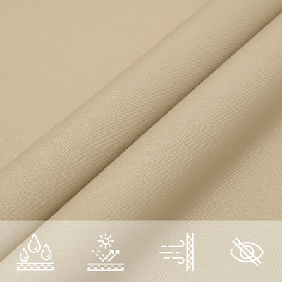 Aurinkopurje Oxford-kangas suorakaide 5x7 m beige