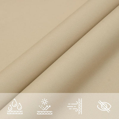 Aurinkopurje Oxford-kangas suorakaide 6x7 m beige