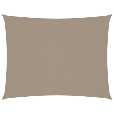 Ruskeanharmaa aurinkopurje oxford-kangas suorakaide Larisia 3,5x4,5 m