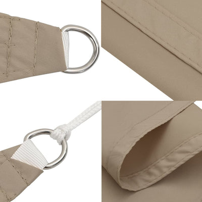 Aurinkopurje Oxford-kangas kolmio 2,5x2,5x3,5 m harmaanruskea
