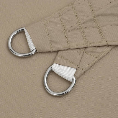 Harmaanruskea aurinkopurje oxford-kangas kolmio Nicalaie 4x5x5 m