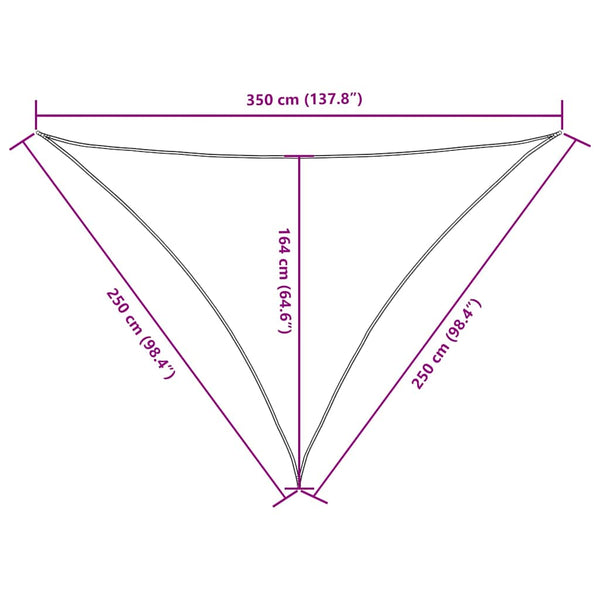 Aurinkopurje Oxford-kangas kolmio 2,5x2,5x3,5 m tummanvihreä