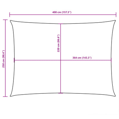 Sininen aurinkopurje oxford-kangas suorakaide Larisia 2,5x4 m
