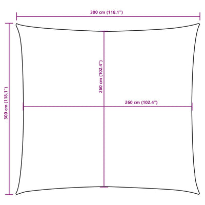 Aurinkopurje Oxford-kangas neliö 3x3 m keltainen