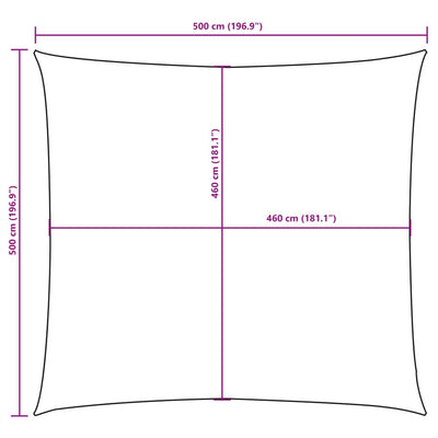Aurinkopurje Oxford-kangas neliö 5x5 m punainen