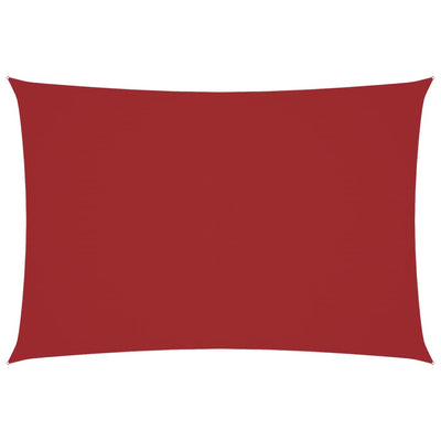 Punainen aurinkopurje oxford-kangas suorakaide Larisia 3x5 m
