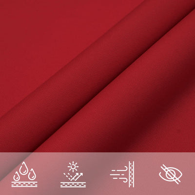 Punainen aurinkopurje oxford-kangas suorakaide Larisia 3,5x5 m
