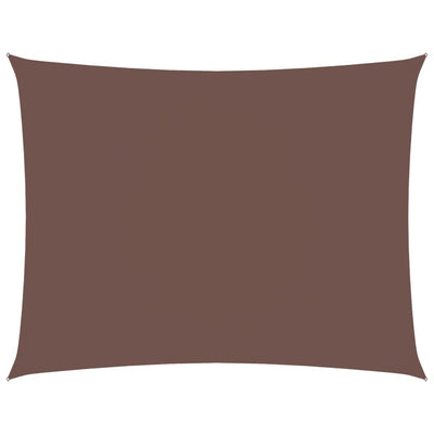Ruskea aurinkopurje oxford-kangas suorakaide Larisia 3,5x4,5 m