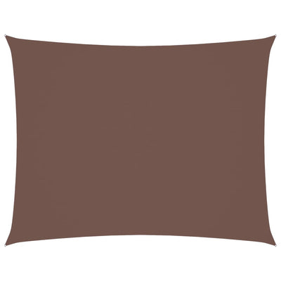 Ruskea aurinkopurje oxford-kangas suorakaide Larisia 3,5x5 m