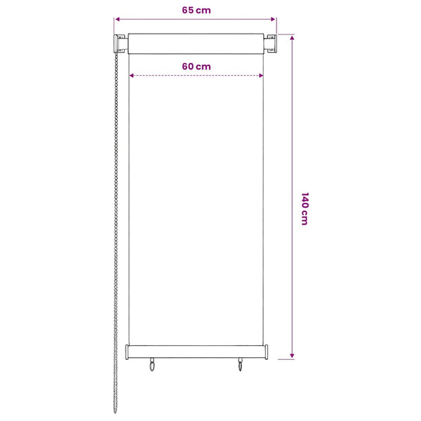 Rullaverho ulkotiloihin 65(L)x140(K) cm tummanvihreä HDPE