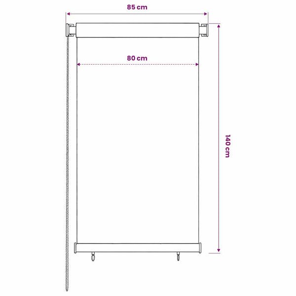 Rullaverho ulkotiloihin 85(L)x140(K) cm tummanvihreä HDPE