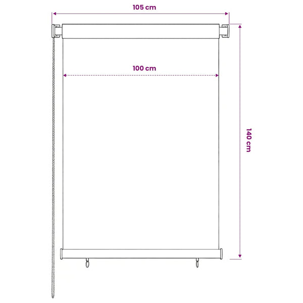 Rullaverho ulkotiloihin 105(L)x140(K) cm tummanvihreä HDPE