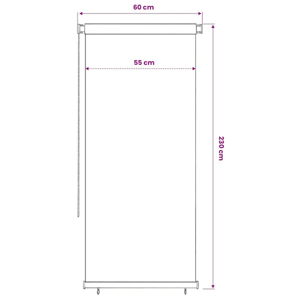Rullaverho ulkotiloihin 65(L)x230(K) cm tummanvihreä HDPE