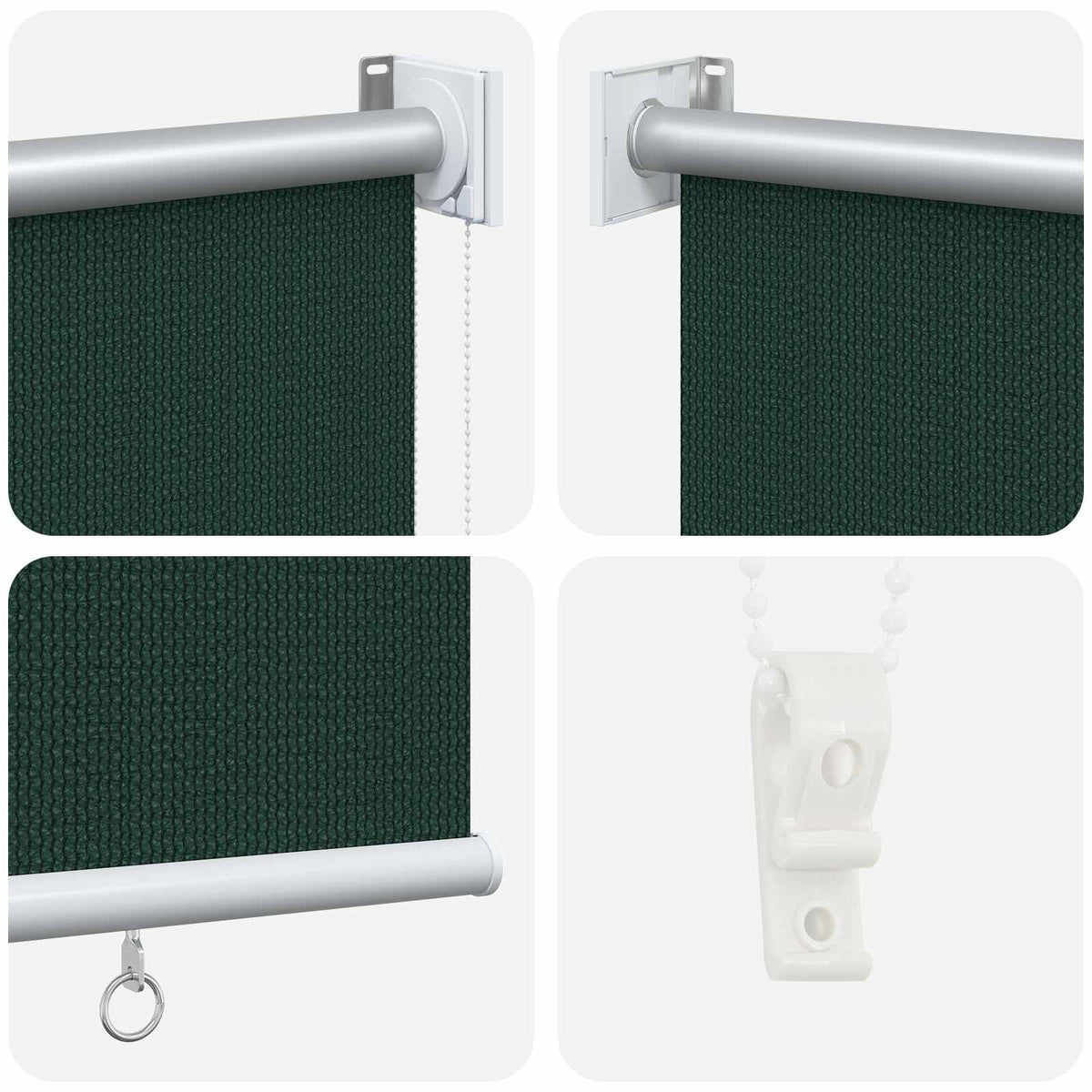 Rullaverho ulkotiloihin 105(L)x230(K) cm tummanvihreä HDPE