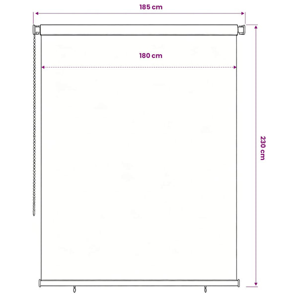 Rullaverho ulkotiloihin 185(L)x230(K) cm tummanvihreä HDPE