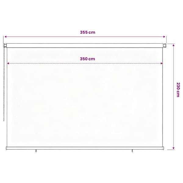 Rullaverho ulkotiloihin 355(L)x230(K) cm sininen HDPE