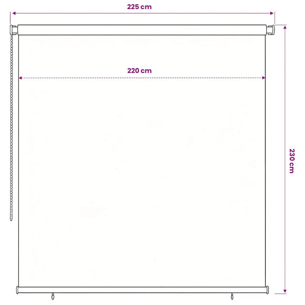 Rullaverho ulkotiloihin 245(L)x230(K) cm musta