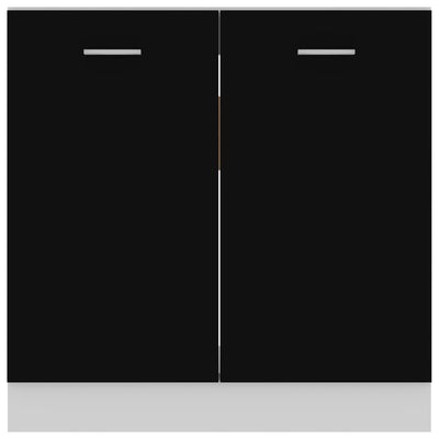 Allaskaappi musta 80x46x81,5 cm tekninen puu
