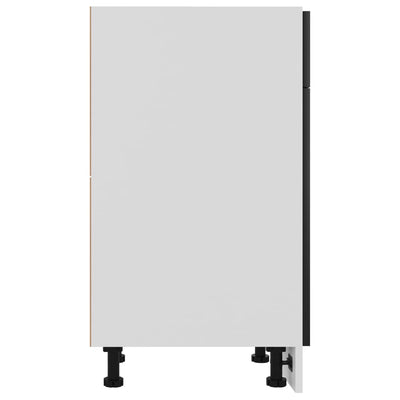 Alalipastokaappi musta 30x46x81,5 cm lastulevy
