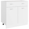Valkoinen alalipastokaappi Pompilas 80x46x81,5cm (puinen)