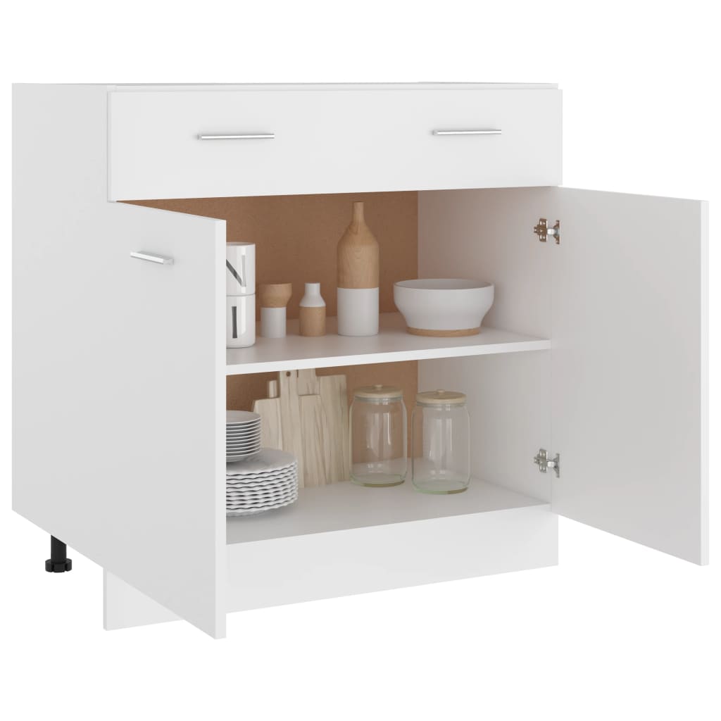 Valkoinen alalipastokaappi Pompilas 80x46x81,5cm (puinen)