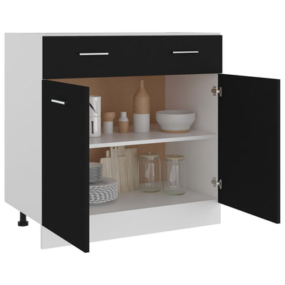 Musta alalipastokaappi Pompilas 80x46x81,5cm (puinen)