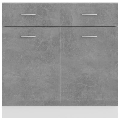 Alalipastokaappi betoninharmaa 80x46x81,5 cm tekninen puu