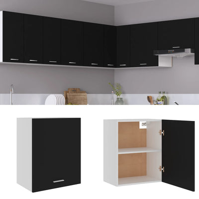 Seinäkaappi musta 50x31x60 cm tekninen puu