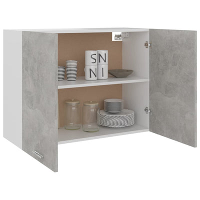 Seinäkaappi betoninharmaa 80x31x60 cm tekninen puu