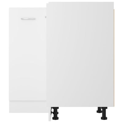 Valkoinen alakulmakaappi Pompilas 75,5x75,5x81,5cm (lastulevy)