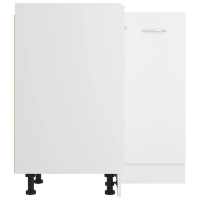 Valkoinen alakulmakaappi Pompilas 75,5x75,5x81,5cm (lastulevy)