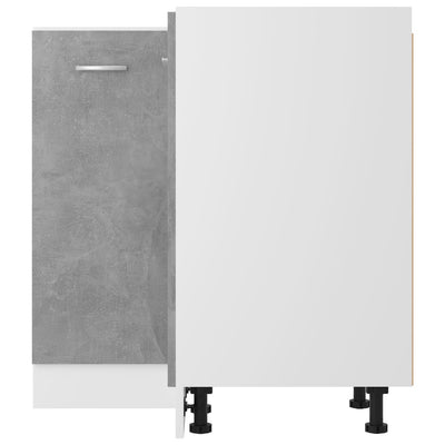 Betoninharmaa alakulmakaappi Pompilas 75,5x75,5x81,5cm (lastulevy)