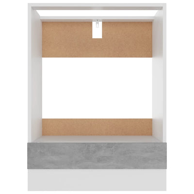 Uunikaappi betoninharmaa 60x46x81,5 cm tekninen puu