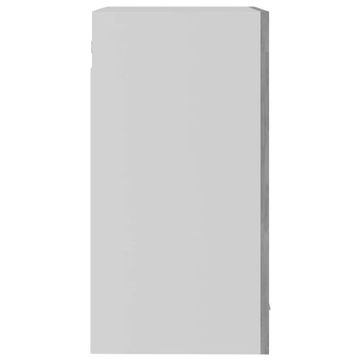 Betoninharmaa seinäkaappi lasilla Pompilas 40x31x60cm (puinen)