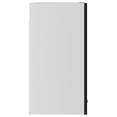 Musta seinäkaappi lasilla Pompilas 60x31x60cm (puinen)