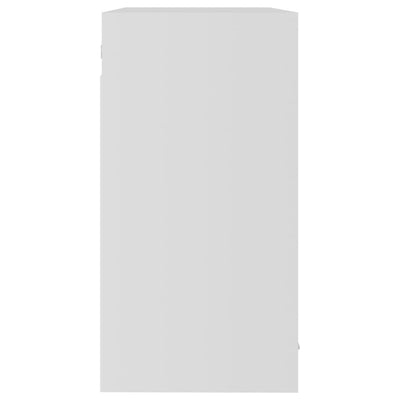 Valkoinen seinäkaappi lasilla Pompilas 80x31x60cm (puinen)
