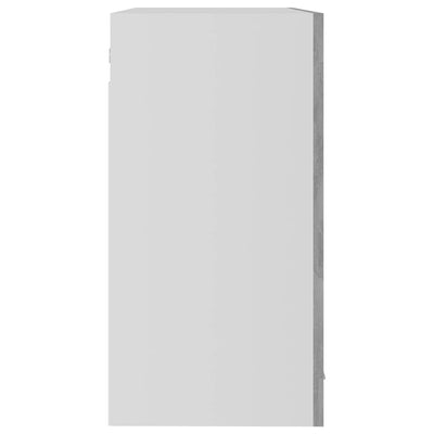Seinäkaappi lasilla betoninharmaa 80x31x60 cm tekninen puu