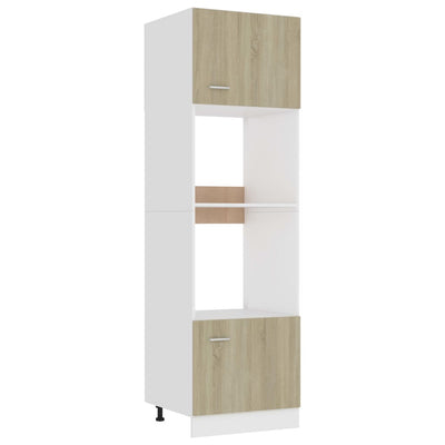 Mikroaaltouunin kaappi Sonoma-tammi 60x57x207 cm tekninen puu