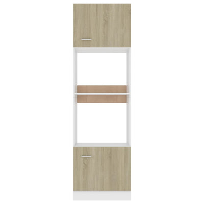 Mikroaaltouunin kaappi Sonoma-tammi 60x57x207 cm tekninen puu