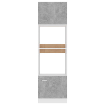 Mikroaaltouunin kaappi betoninharmaa 60x57x207 cm tekninen puu