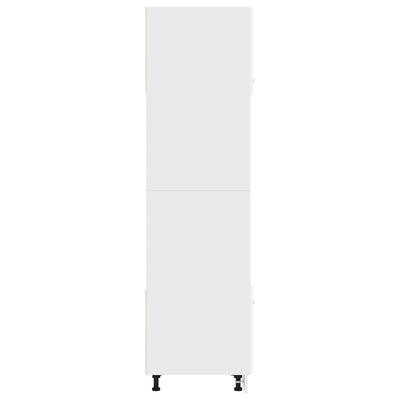Mikroaaltouunin kaappi korkeak. valk. 60x57x207 cm tekninen puu