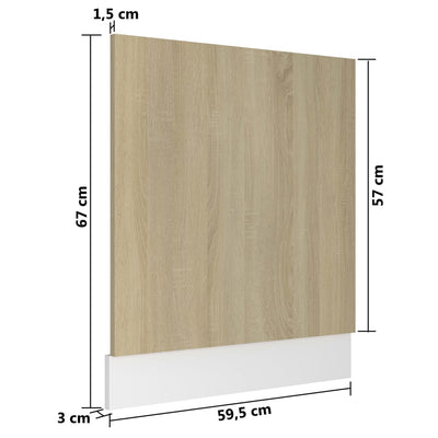 Astianpesukoneen paneeli Sonoma-tammi 59,5x3x67 cm lastulevy