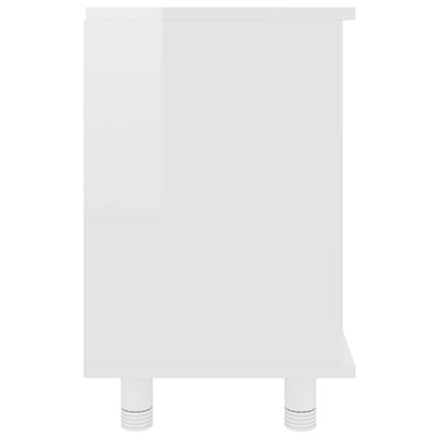 Kylpyhuonekaappi korkeakiilto valk. 60x32x53,5 cm tekninen puu