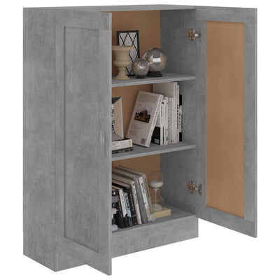 Kirjahylly betoninharmaa 82,5x30,5x115 cm lastulevy