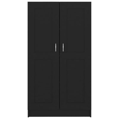 Kirjahylly musta 82,5x30,5x150 cm tekninen puu