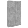 Kirjahylly betoninharmaa 82,5x30,5x150 cm lastulevy