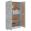 Kirjahylly betoninharmaa 82,5x30,5x150 cm lastulevy