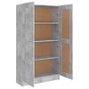 Kirjahylly betoninharmaa 82,5x30,5x150 cm lastulevy