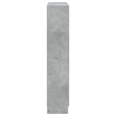 Kirjahylly betoninharmaa 82,5x30,5x150 cm lastulevy