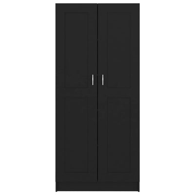 Kirjahylly musta 82,5x30,5x185,5 cm tekninen puu